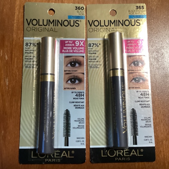 L’Oreal Mascara Voluminous 360 Black & 365 Black Brown - Picture 1 of 11